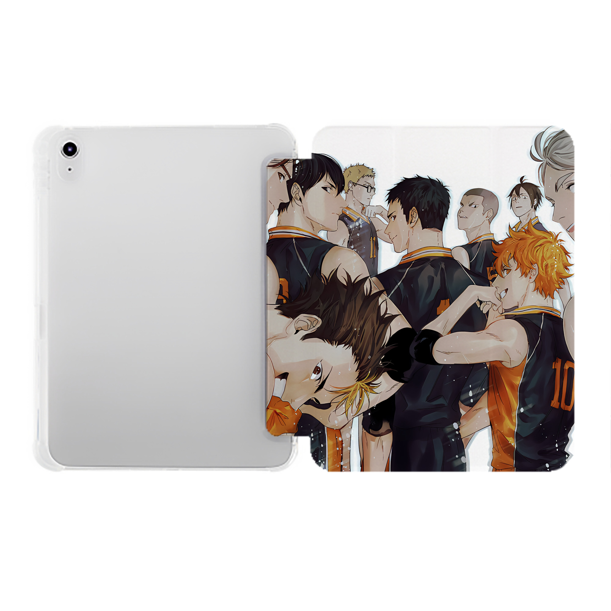 （画像用） ハイキュー!! Haikyu!! IPad ケース ペン収納付き 三つ折りスタンド PUレザー×シリコン 対応機種9.5/10.5/10.9インチ
